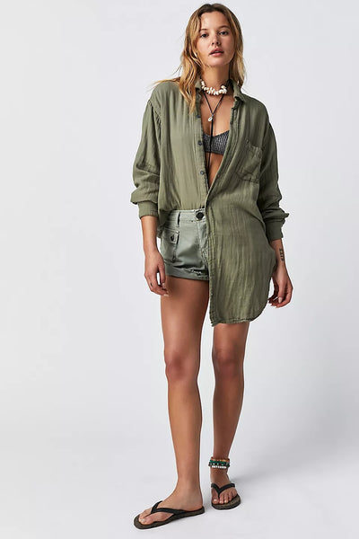 Olive Green Button Down Shirt