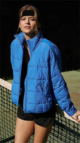 Royal Blue Quilted Puffer Jacket