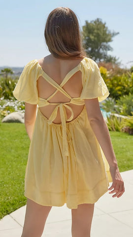 Butter Back-Tie Mini Dress