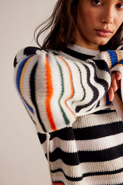Sunny Striped Knit Sweater
